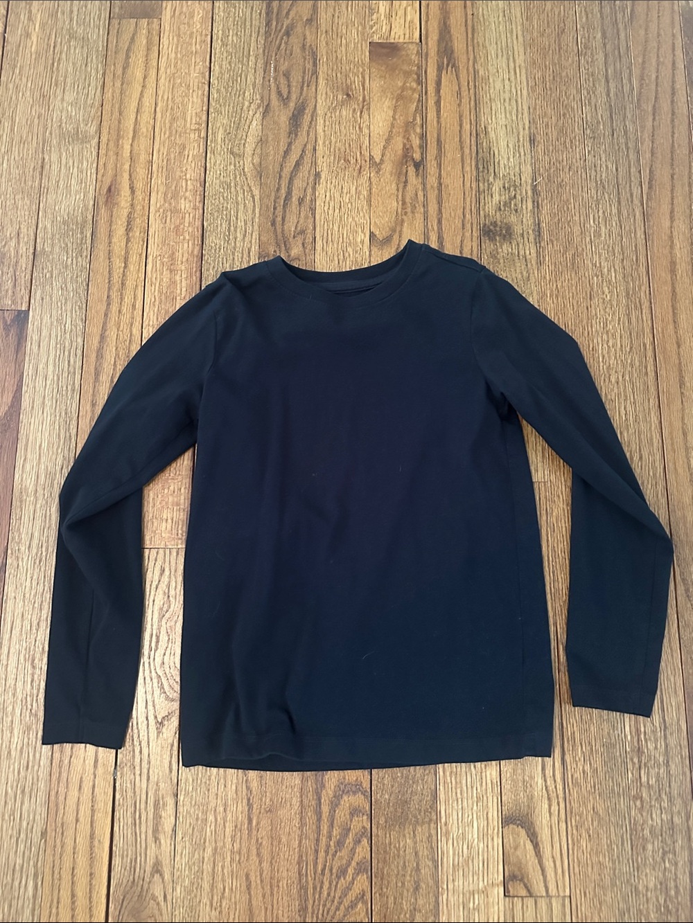 Primary Black Long Sleeve Tee - Solid Basic